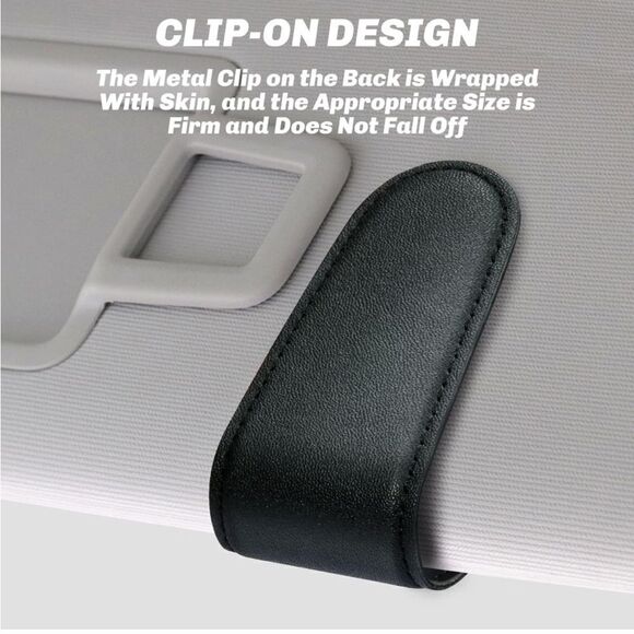 MLB St Louis Cardinals Sunglass Holder for Car Black Leather NWT - Picture 4 of 9